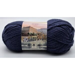 Lion Brand Hometown Yarn Super Bulky #6 San Diego Navy 5oz Acrylic Knit Crochet